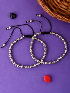 Silvermerc Designs  Silver-Plated Evil Eye Beaded  Anklet