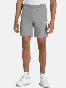 Puma Men Grey Solid Jersey Shorts