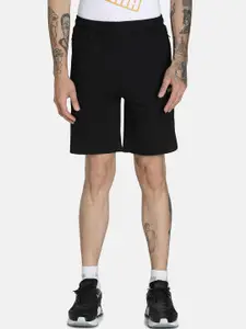 Puma Men Black Solid Cotton Slim-Fit Shorts