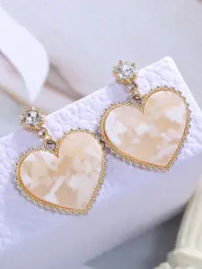 Unwind by Yellow Chimes Gold-Toned Contemporary Drop Earrings