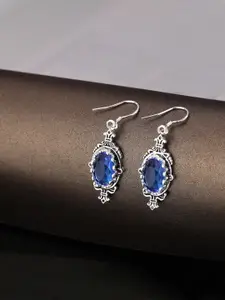 Unwind by Yellow Chimes Blue Contemporary Drop Earrings