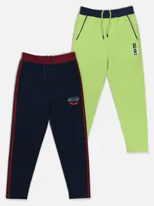 HELLCAT Boys Pack Of 2 Solid Cotton Track Pants