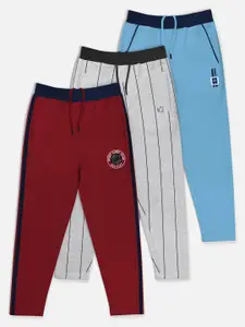 HELLCAT Boys Pack of 3 Solid Cotton  Track Pants