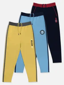 HELLCAT Boys Pack of 3 Solid Cotton Track Pants