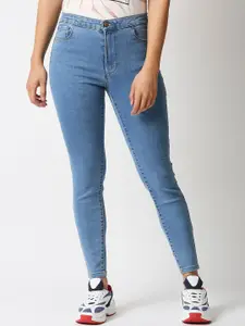 LOVEGEN Women Blue Tube Skinny Fit High-Rise Stretchable Jeans