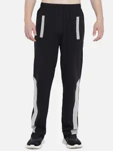 FFLIRTYGO Men Grey Solid Comfort-Fit Pure Cotton Track Pants