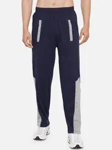 FFLIRTYGO Men Navy Blue Solid Comfort-Fit Pure Cotton Track Pants