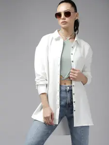 Roadster Women White Regular Fit Casual Shirt