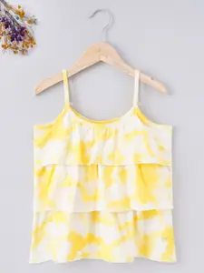 Ed-a-Mamma Yellow Tie and Dye Print Top