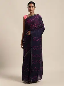 Geroo Jaipur Handcrafted Art Silk Bandhani Saree