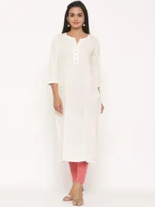 SUTI Women White Kurta
