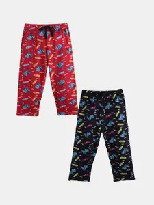 Leading Lady Girls Pack Of 2 Printed Pure Cotton Lounge Pants