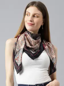 Tossido Women Magenta & Black Scarf
