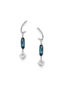 Mahi Blue Contemporary Drop Earrings