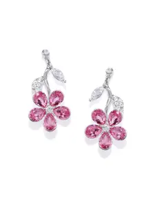 Mahi Pink Contemporary Drop Earrings