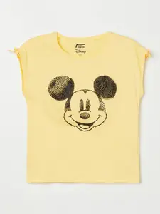 Fame Forever by Lifestyle Girls Mickey Mouse Print Extended Sleeves Top