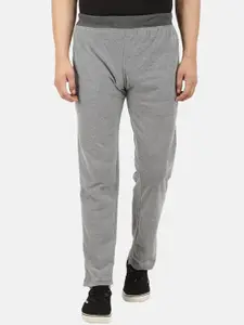 V-Mart Men Grey Solid Cotton Track Pants