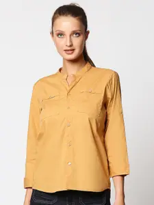 Remanika Women Yellow Comfort Casual Shirt