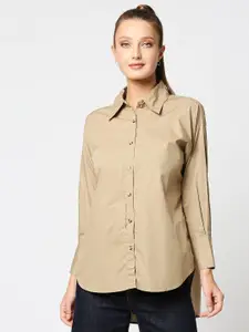 Remanika Women Beige Comfort Casual Shirt