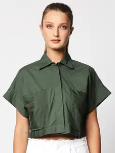 Remanika Women Green Comfort Casual Shirt