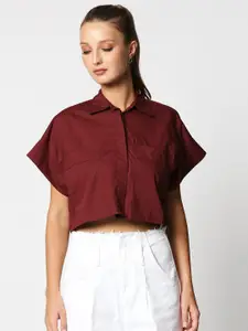 Remanika Women Maroon Comfort Casual Shirt