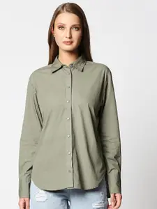 Remanika Women Green Comfort Casual Shirt