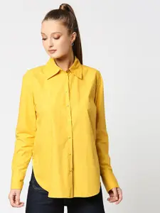 Remanika Women Yellow Comfort Casual Shirt