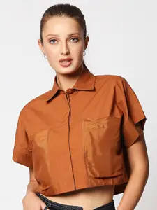 Remanika Women Rust Comfort Casual Shirt