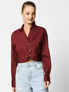 Remanika Women Maroon Comfort Casual Shirt