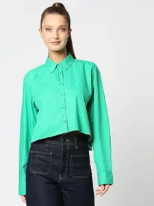Remanika Women Green Comfort Casual Shirt