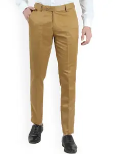 VEI SASTRE Men Khaki Smart Slim Fit Trousers