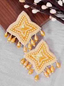 Crunchy Fashion Yellow Contemporary Drop Earrings