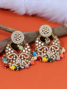 Crunchy Fashion Multicoloured Contemporary Chandbalis Earrings