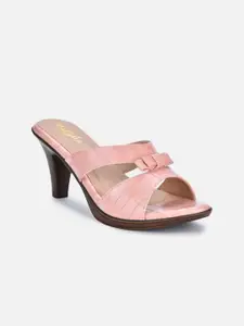 VALIOSAA Pink Peep Toes with Bows