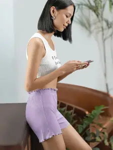 NA-KD Women Purple Lounge Shorts