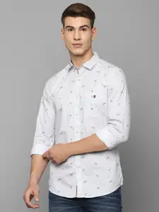 Louis Philippe Sport Men Grey Slim Fit Printed Casual Shirt