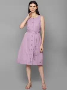 Allen Solly Woman Purple A-Line Dress