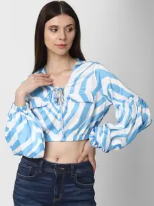 FOREVER 21 Multicoloured Checked Tie-Up Neck Crop Top