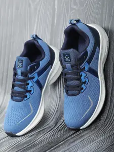 ABROS Men Navy Blue Mesh Running Shoes