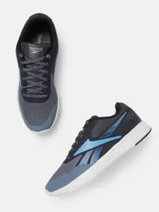 Reebok Men Blue Woven Design Smart Trek Running Shoes