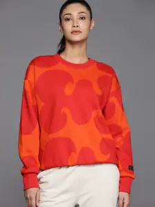ADIDAS Women Orange Printed Marimekko  Sweatshirt