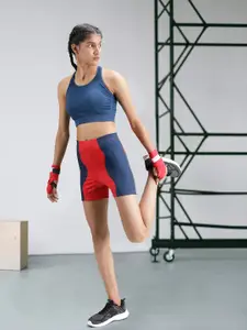 ADIDAS Women Red Colourblocked Marimekko Run Icons Bike Shorts