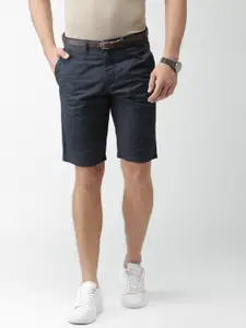 Celio Men Navy Solid Regular Fit Chino Shorts