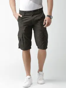 Celio Men Grey Solid Cargo Shorts