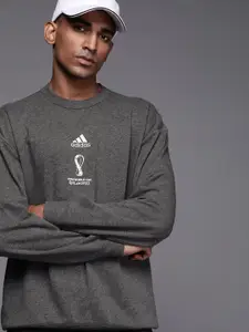 ADIDAS Men OE CR FIFA World Cup 2022 Official Emblem Printed Football Sweatshirt