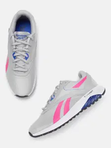 Reebok Women Grey & Pink Woven Design Liquifect 90 2 Running Shoes