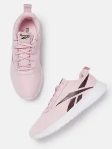 Reebok Women Pink Woven Design Turbo Flight Running Shoes