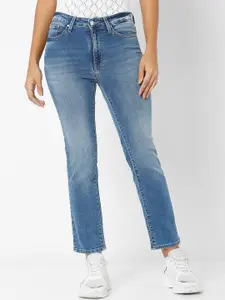 SPYKAR Women Blue Slim Fit Heavy Fade Jeans