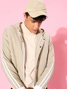 The Roadster Lifestyle Co. Men Solid Bomber Jacket With Side Stripes