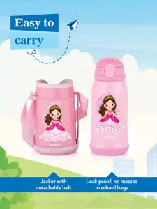 BOROSIL Princess Vaccum Insulated 12hrs Hot & Cold Flask Water Bottle 500ml